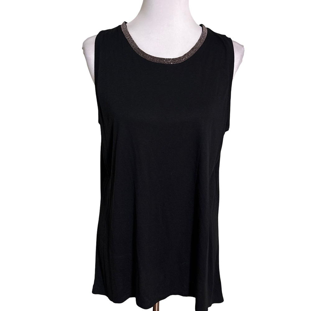 Mossimo Supply Co Black Tank Top with Silver Trim